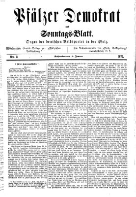 Deutscher Demokrat (Pfälzische Volkszeitung) Sonntag 9. Januar 1870