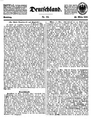 Deutschland Samstag 20. März 1858