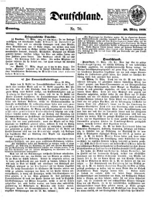 Deutschland Sonntag 28. März 1858