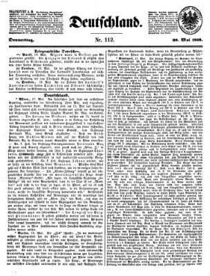 Deutschland Donnerstag 20. Mai 1858