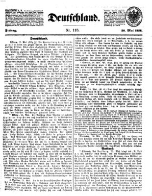 Deutschland Freitag 28. Mai 1858
