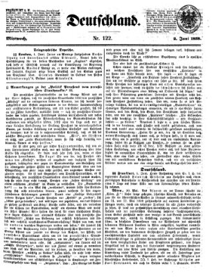 Deutschland Mittwoch 2. Juni 1858