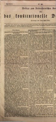 Niederrheinischer Kurier für das konstitutionelle Deutschland (Das konstitutionelle Deutschland) Freitag 15. April 1831