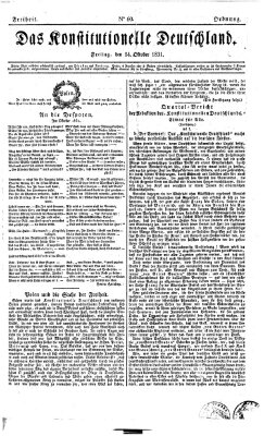 Das konstitutionelle Deutschland Freitag 14. Oktober 1831