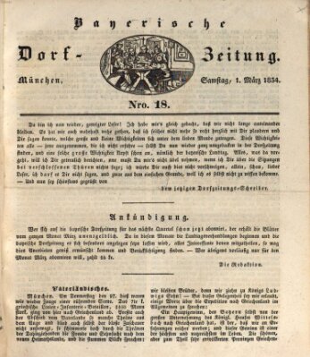Die Bayerische Dorfzeitung (Münchener Bote für Stadt und Land)