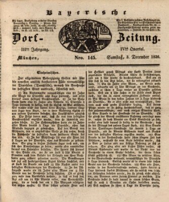 Die Bayerische Dorfzeitung (Münchener Bote für Stadt und Land)