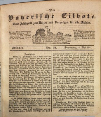Baierscher Eilbote (Münchener Bote für Stadt und Land) Donnerstag 4. Mai 1837