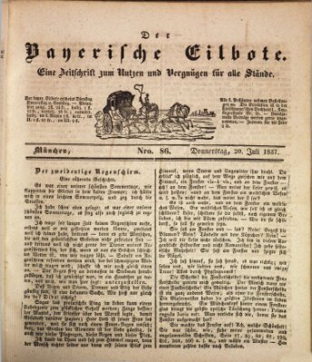 Baierscher Eilbote (Münchener Bote für Stadt und Land) Donnerstag 20. Juli 1837