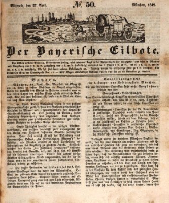 Baierscher Eilbote (Münchener Bote für Stadt und Land) Mittwoch 27. April 1842