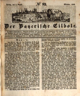 Baierscher Eilbote (Münchener Bote für Stadt und Land) Freitag 5. August 1842
