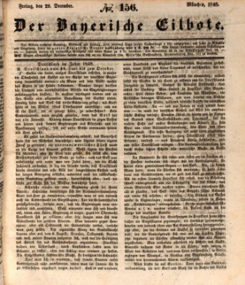 Baierscher Eilbote (Münchener Bote für Stadt und Land) Freitag 29. Dezember 1848