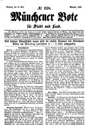 Münchener Bote für Stadt und Land Sonntag 15. Mai 1853