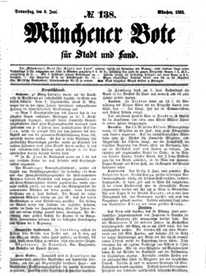 Münchener Bote für Stadt und Land Donnerstag 9. Juni 1853