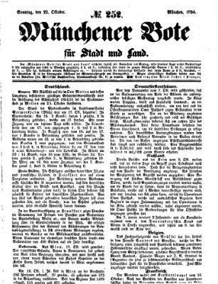 Münchener Bote für Stadt und Land Sonntag 22. Oktober 1854