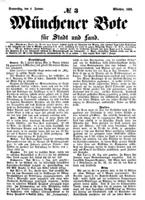 Münchener Bote für Stadt und Land Donnerstag 4. Januar 1855