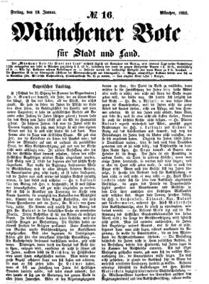 Münchener Bote für Stadt und Land Freitag 19. Januar 1855
