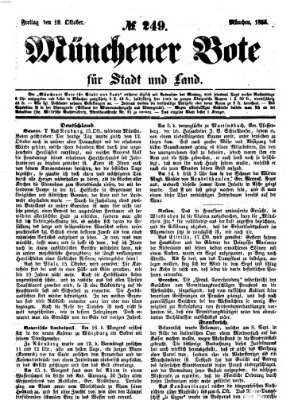 Münchener Bote für Stadt und Land Freitag 19. Oktober 1855