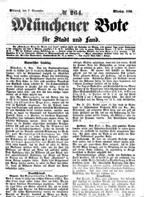 Münchener Bote für Stadt und Land Mittwoch 7. November 1855