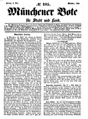 Münchener Bote für Stadt und Land Freitag 2. Mai 1856