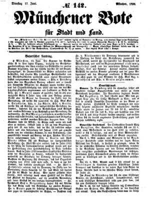 Münchener Bote für Stadt und Land Dienstag 17. Juni 1856