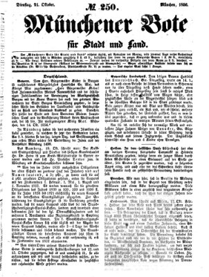 Münchener Bote für Stadt und Land Dienstag 21. Oktober 1856