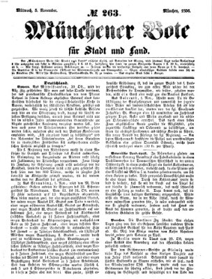 Münchener Bote für Stadt und Land Mittwoch 5. November 1856
