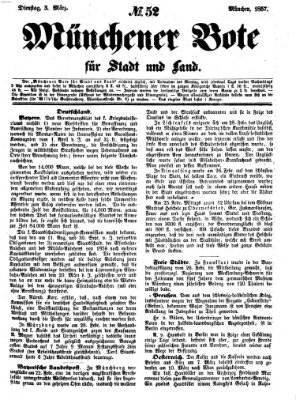 Münchener Bote für Stadt und Land Dienstag 3. März 1857
