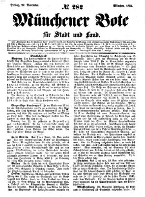 Münchener Bote für Stadt und Land Freitag 27. November 1857