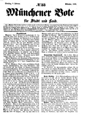 Münchener Bote für Stadt und Land Dienstag 9. Februar 1858