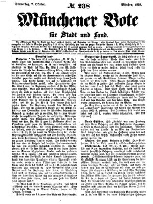 Münchener Bote für Stadt und Land Donnerstag 7. Oktober 1858