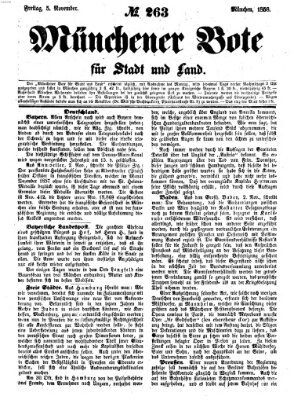 Münchener Bote für Stadt und Land Freitag 5. November 1858