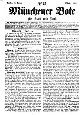 Münchener Bote für Stadt und Land Samstag 29. Januar 1859
