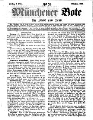 Münchener Bote für Stadt und Land Freitag 4. März 1859