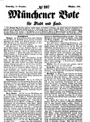 Münchener Bote für Stadt und Land Donnerstag 10. November 1859