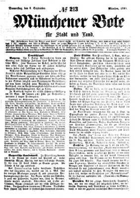 Münchener Bote für Stadt und Land Donnerstag 6. September 1860