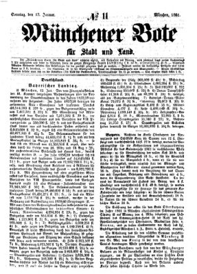 Münchener Bote für Stadt und Land Sonntag 13. Januar 1861