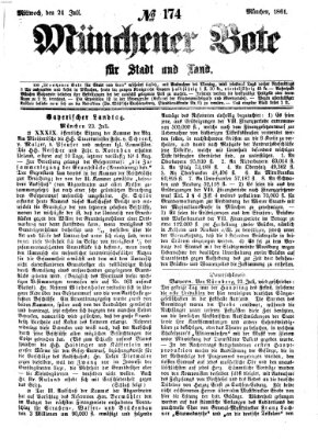 Münchener Bote für Stadt und Land Mittwoch 24. Juli 1861