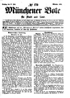 Münchener Bote für Stadt und Land Dienstag 30. Juli 1861