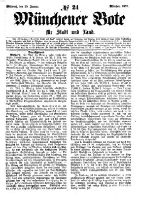 Münchener Bote für Stadt und Land Mittwoch 29. Januar 1862