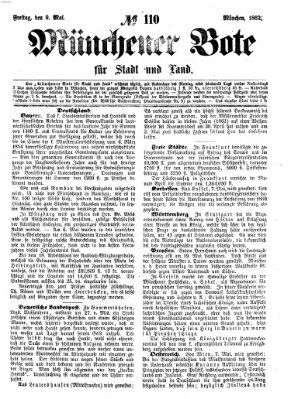 Münchener Bote für Stadt und Land Freitag 9. Mai 1862