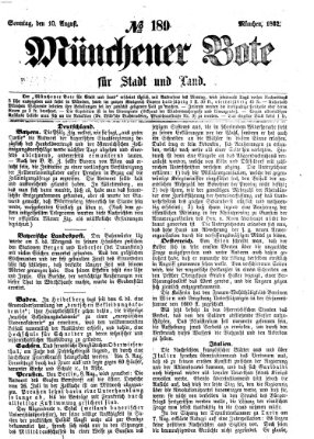 Münchener Bote für Stadt und Land Sonntag 10. August 1862