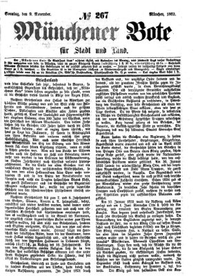 Münchener Bote für Stadt und Land Sonntag 9. November 1862