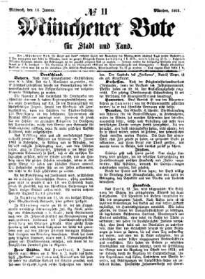 Münchener Bote für Stadt und Land Mittwoch 14. Januar 1863