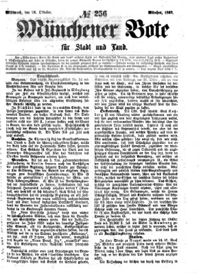 Münchener Bote für Stadt und Land Mittwoch 28. Oktober 1863