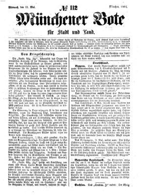Münchener Bote für Stadt und Land Mittwoch 11. Mai 1864