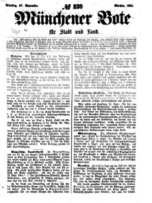 Münchener Bote für Stadt und Land Dienstag 27. September 1864