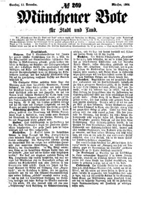 Münchener Bote für Stadt und Land Samstag 12. November 1864
