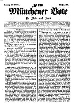 Münchener Bote für Stadt und Land Sonntag 20. November 1864