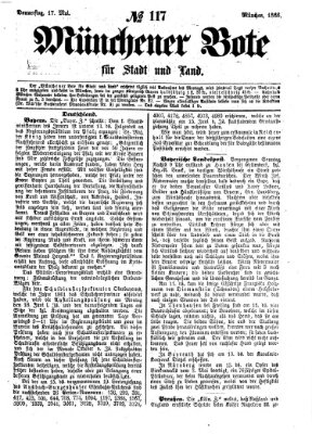 Münchener Bote für Stadt und Land Donnerstag 17. Mai 1866