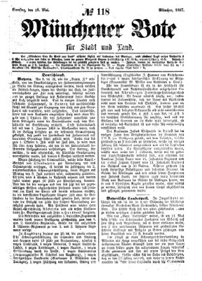Münchener Bote für Stadt und Land Samstag 18. Mai 1867